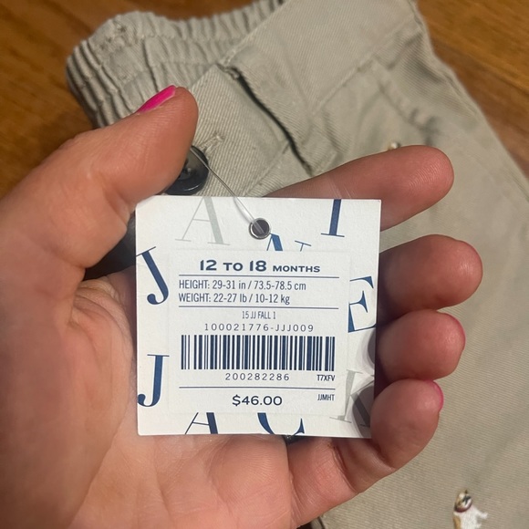 Janie and Jack New with Tag Bulldog embroidered khaki pants - Picture 2 of 5